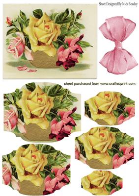 Summer Roses in a Basket Bracket Pyramids