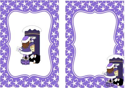 Little Girl in Purple Letter for Santa A5 Insert