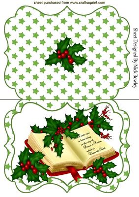 Christ the Lord Bible & Holly Bracket Card