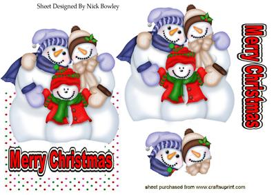 The Snowman Over the Edge Card