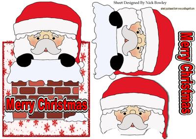 Santa in the Chimney, Over the Edge Card