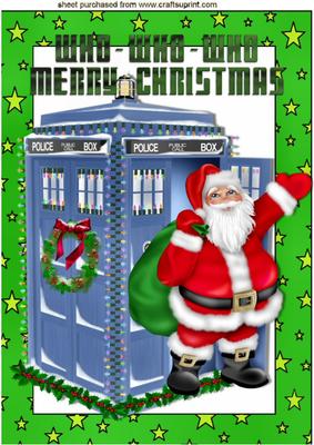 Who! Who! Who's! for Presents Santa in Tardis A4