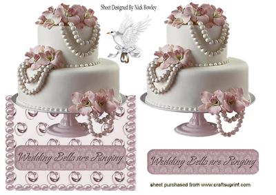 Wedding Bells Are Ringing Over the Edge Card with Cake