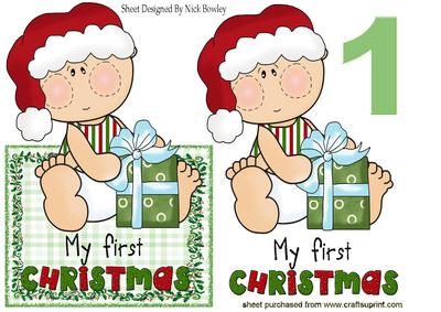 My First Christmas Baby Boy Over the Edge Crd