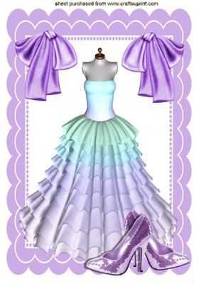 Pretty Rainbow Lilac Party Dress, & Shoes A4