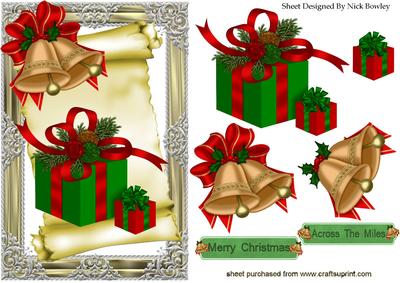Christmas Presents and Bells on a Scroll