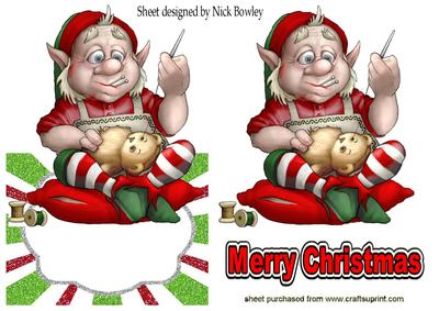 Santas Elf the Toymaker Over the Edge Crd