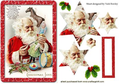 Vintage Santa Painting Toys, Star Pyramids