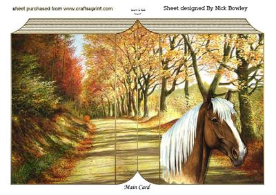 Beautiful Palomino Horse in the Woods Folded Book