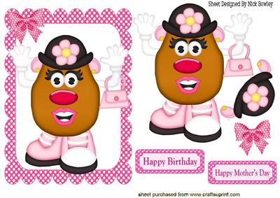 Mrs Potato Head in Her Flowered Hat