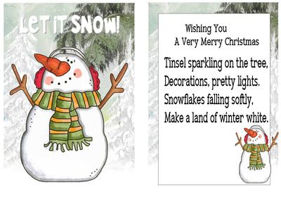 Snowman in the Meadow, Card & Insert