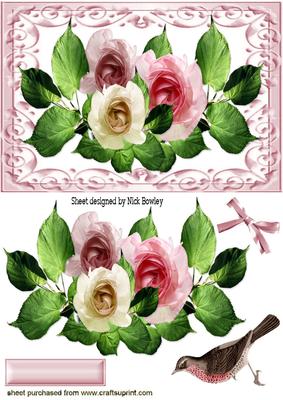 Pink Shades of Summer Roses in Ornate Frame