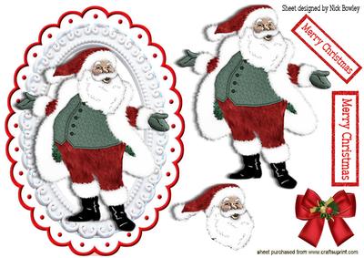 Santa in His Lovely Fur Coat Topper