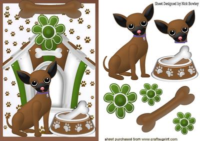 I Love My Little Chihuahua, with Dog Kennel