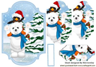 Polar Bear & Penguin in the Snow Bracket Pyramids