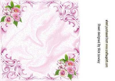 Pink Shades of Roses 8x8 Insert