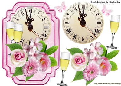 Shades of Pink,strikes Midnight, with Champagne