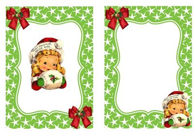 Little Girl in Her Red Fur Coat A5 Insert