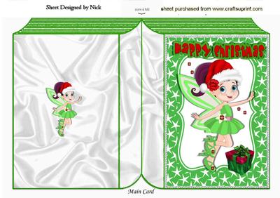 Faeries Celebrate Christmas! in Santa Hat Folded Book