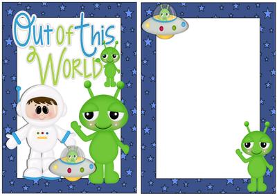 Out of This World! Little Aliens, Card, & Insert