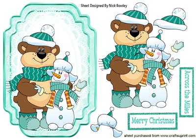 Christmas Bear and Snowman