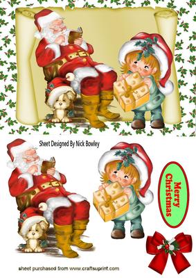 I Have a Present for You Santa! with Little Girl