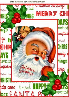 Christmas Greetings from a Jolly Santa A4