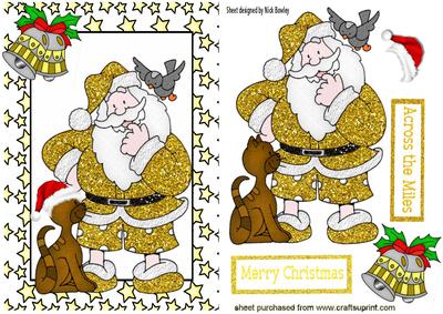 Does This Hat Look Okay Santa! Santa in Gold Star Frame