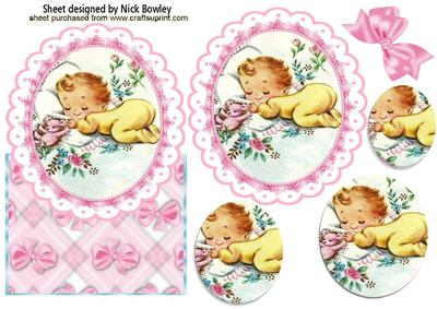 Cute Baby Sleeping Over the Edge Card