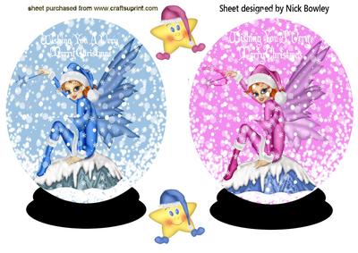 Snowglobe Toppers of Magical Winter Faeries