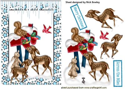Little Deer with Woodland Friends in the Snow