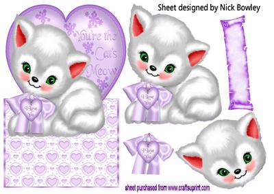 You're the Cats Meow! Love U Lilac Kitty Over the Edge