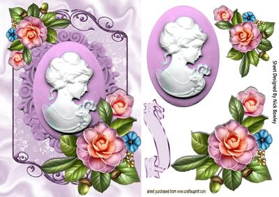 Cameo in Lilac with Pretty Summer Flowers