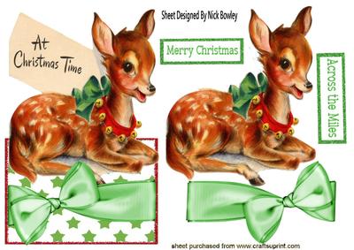 Sweet Litle Deer with Bells Over the Edge