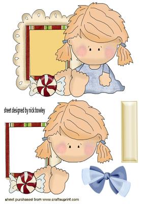 Little Polly with Christmas Frame & Sweets