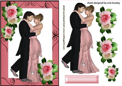 Love is in the Air! Dancing Couple with Roses