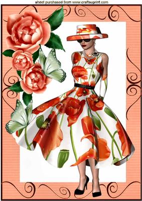 Pretty in Peach with Peach Roses A4