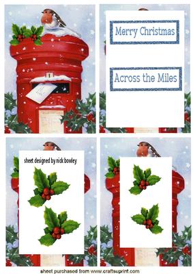 Letter Box with Snow & Holly Tunnel Card