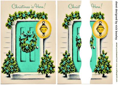 Lovely Turq Front Door with Holly Side Stacker