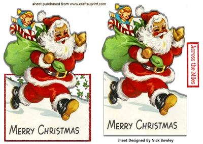 Vintage Santa! Don't Be Late! Over the Edge