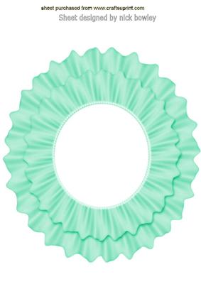 Large Frill Base in Mint Green for Bigger Rocker Card