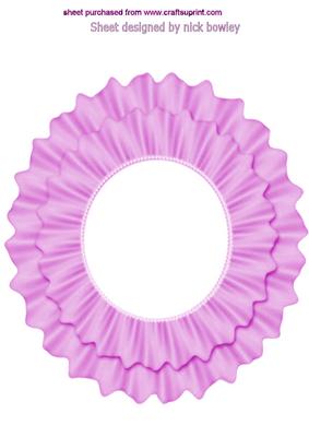 Large Pink Frill Base for Rocker Card