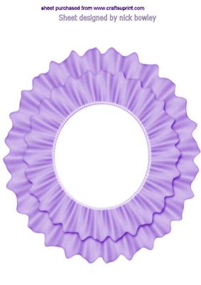 Large Purple Frill Base for Rocker Card