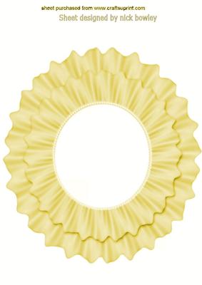 Large Gold Frill Base for Rocker Card