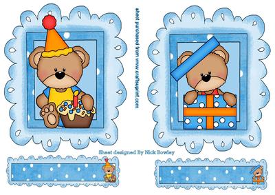 Cute Birthday Teddy Toppers for Boys