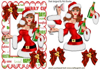 Santa Girl Celebrating Christmas