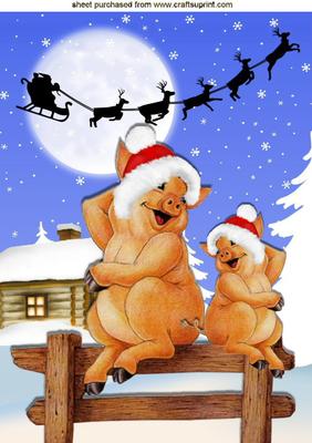 If Santa Can Dress Up So Can We, Cheeky Little Pigs! A4