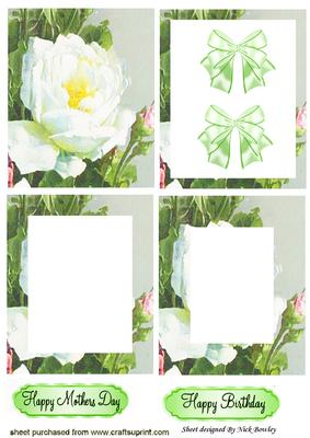 Wild White Rose with Bows Tunnel Pyramids