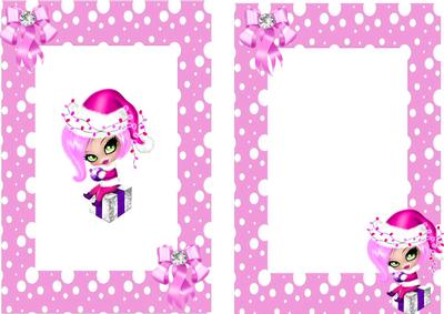 Cute Little Girl Sitting on a Christmas Present A5 Insert