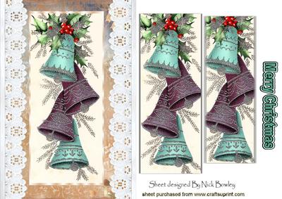 Pretty Christmas Bells with Lace Pyramids